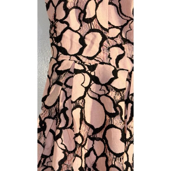 Ultrapink Womens Sleeveless Lace Overlay Dress M Pink & Black - Picture 8 of 16